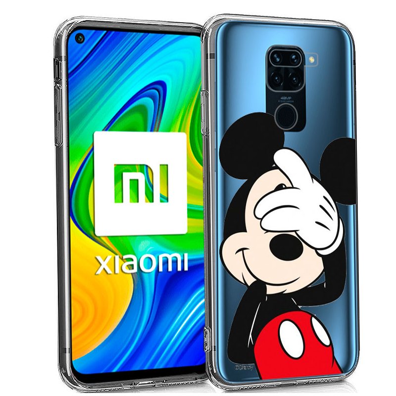 Funda Oficial de Disney Mickey y Minnie Posando Clásicos Disney para Xiaomi Redmi  Note 9