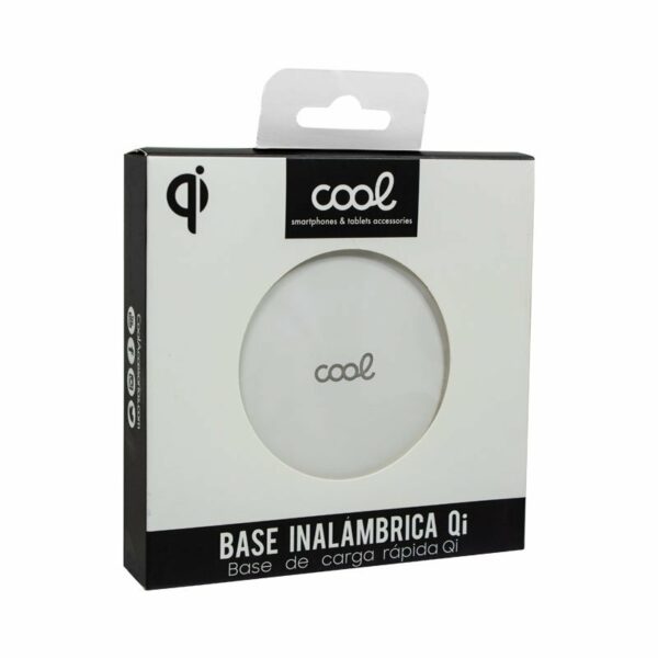 Dock Base Cargador Smartphones Inalámbrico Qi Universal COOL (Carga Rápida) Blanco ServiPhone