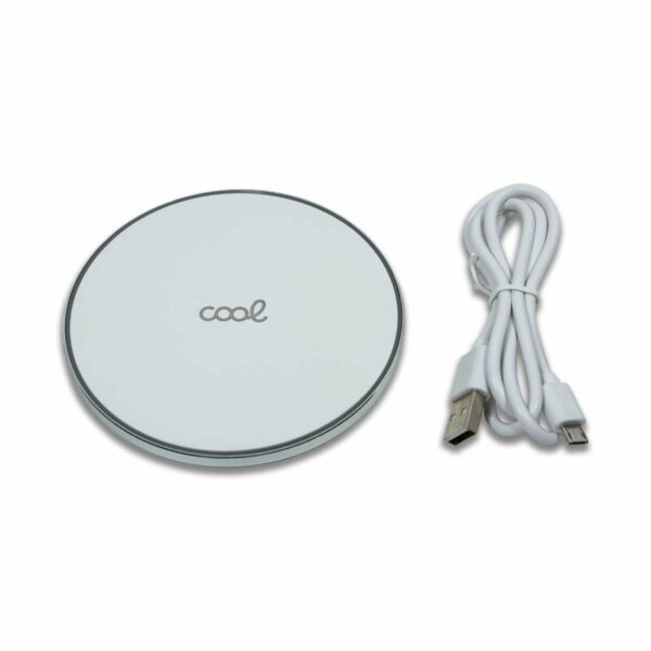 Dock Base Cargador Smartphones Inalámbrico Qi Universal COOL (Carga Rápida) Blanco ServiPhone