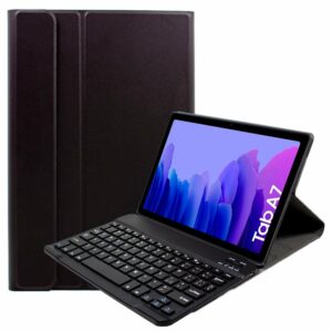 Funda COOL para Samsung Galaxy Tab A7 T500 / T505 Polipiel Liso Negro Teclado Bluetooth 10.4 Pulg ServiPhone