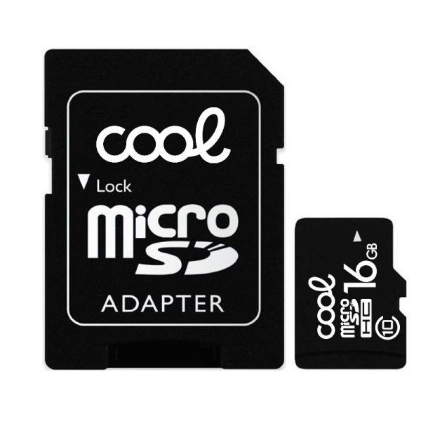 Tarjeta Memoria Micro SD con Adapt. x16 GB COOL (Clase 10) ServiPhone